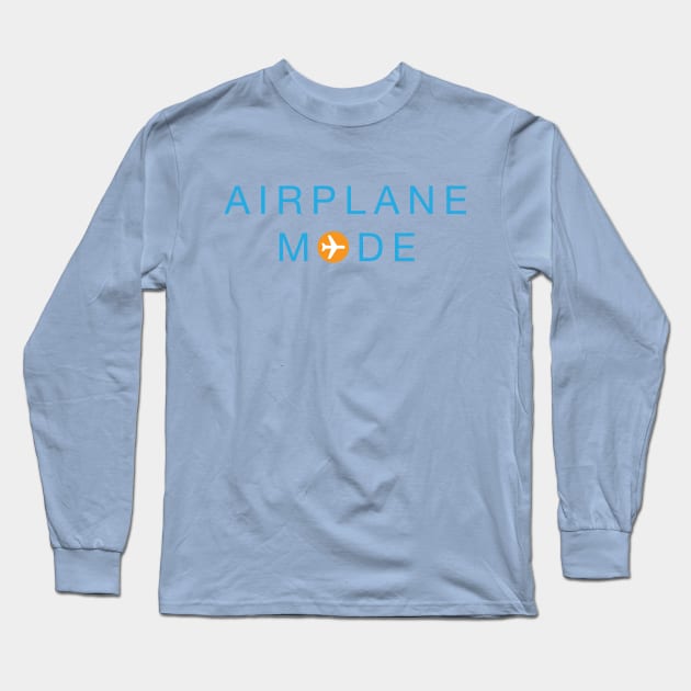 Airplane Mode Long Sleeve T-Shirt by adcastaway